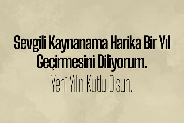 Kaynanaya Yeni Yıl Mesajları