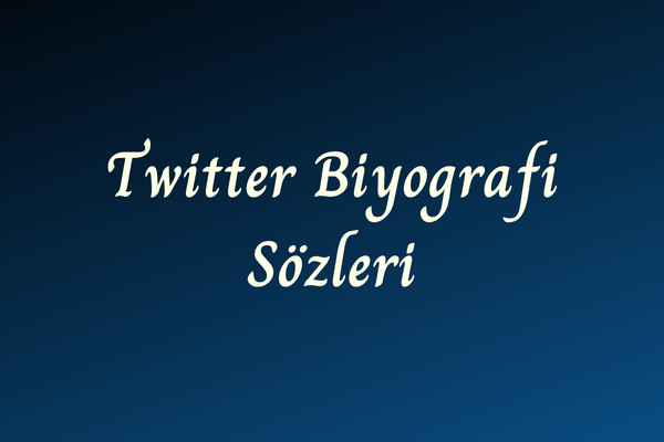 Twitter Biyografi Sözleri